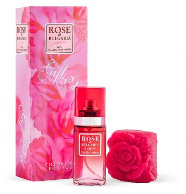 Комплект Rose of Bulgaria "Роза" узкий II (гл.м. Квадрат 60 гр, духи 25мл)