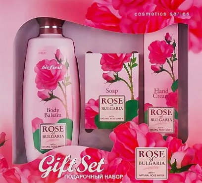 Комплект Rose of Bulgaria (лос.д/т330,мыло100,крем д/р75)