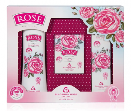Комплект `Rose Original` 3 пр. (лос/д/тела200, кр/д/рук50, крем-мыло100)